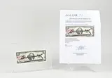 Two dollar biljet + postzegel by Gesigneerd 2 Dollar biljet + postzegel door Andy Warhol, 1976, sold Apr 2023