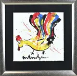 Spetterkip by Anton Heyboer, Olieverf op papier, sold Apr 2023