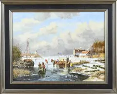 Albert Temming, Wintergezicht, Olieverf op linnen