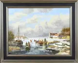 Albert Temming, Wintergezicht, Olieverf op linnen