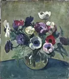 Betsy Dom, Vaas met bloemen, Olieverf op linnen