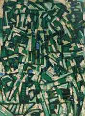 Zeer groot werk van Eef de Weerd, Abstract, Olieverf op linnen