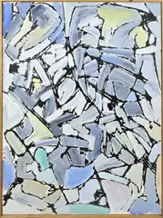 Eef de Weerd, Abstract, Pastelkleurige abstracte voorstelling