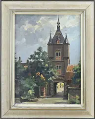 Wim Heinecke, Stadspoort Vianen, Olieverf op linnen