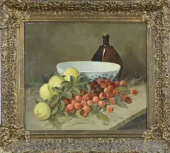 Egbert Antonie Jansen, Stilleven met fruit, Olieverf op linnen