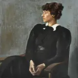Pol Dom, Portret Elise Dom, Olieverf op linnen