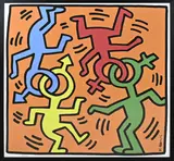 Keith Haring, Figuren voorstelling, Litho op papier