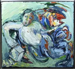 H. Veneman, Expressieve figuratieve voorstelling, Olieverf op linnen