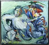 H. Veneman, Expressieve figuratieve voorstelling, Olieverf op linnen