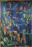 Zeer groot werk van Eef de Weerd, Abstract, Olieverf op linnen