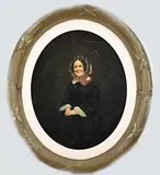 P.A. Balmakers, Portret van dame, Olieverf op paneel