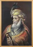 M. Wensing, Sultan (naar Rembrandt),, Olieverf op linnen