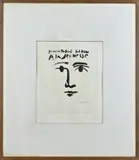 A. la Jeunesse, Gezicht met tekst, Lithografie Picasso
