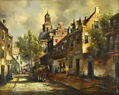Onduid. gesig., Hollands stadsgezicht