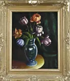 R. Ravnikov, Vaas met tulpen, 1939, Olieverf op linnen