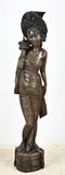 Houtgesneden Balinees figuur, H 158 cm.