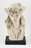 Terracotta buste Fleur de Lys, H 52 cm., 1979, Terracotta buste Fleur de Lys