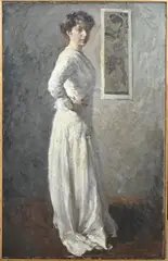 Pol Dom, Portret dame met Japanse houtsnede, Portret dame met Japanse houtsnede