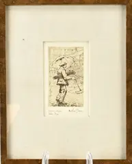 Anton Pieck, Paraplu verkoper, Ets op papier