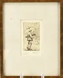 Anton Pieck, Paraplu verkoper, Ets op papier