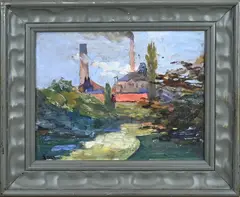 Maximilien Luce, Impressionistisch, Olieverf op paneel