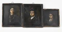3x A. v.d. Bergh, Portretten op koper