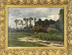 Adrianus van Everdingen, Landschap, Olieverf op paneel