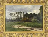 Adrianus van Everdingen, Landschap, Olieverf op paneel