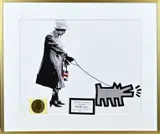 Lithografie Elisath met hond, Elisath met hond, 1979, Lithografie Elisath met hond