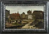 Cor Noltee, Bouwput in stad, Olieverf op board