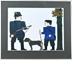 Bart van der Leck, De jager 1913, Lithografie op papier