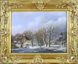 Thomas Heesakkers, Hollands wintergezicht, Olieverf op paneel