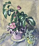 Betsy Dom - van Gelderen, Bloemstilleven, Olieverf op linnen