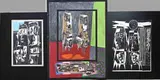 Drie werken van Eef de Weerd, Abstracte figuratieve voorstellingen, Gemengde techniek op papier