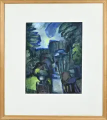 Folkert Haanstra, Tuin (1983), Gouache op papier