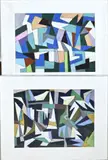 Twee werken van Eef de Weerd, 2x Abstract, Pastel op papier