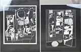 Twee werken van Eef de Weerd, Abstracte figuratieve voorstellingen, Zwarte inkt op papier