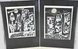 Twee werken van Eef de Weerd, Abstracte composities, Gemengde techniek op papier