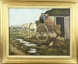 Andries de Coninck, Boer met paardenkar, Olieverf op linnen