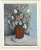 Hko & Harm Kamerlingh Onnes, Vaas met bloemen, Olieverf op board