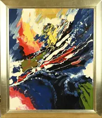 Gijs ter Wee, Abstracte compositie, Acryl op linnen