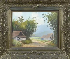 van Doornick, Indonesisch landschap, Olieverf op linnen