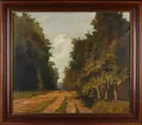 J.A. van Roosendaal, Oude Veerweg Overijssel, Olieverf op linnen