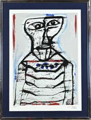 Figuur by Willem Van Hecke, Litho op papier, sold Jan 2023