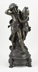 Groot bronzen figuur, Jongen en meisje