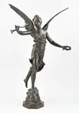 Frans bronzen beeld, H 86 cm.