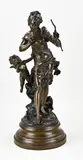 Antiek Frans samac figuur, H 53 cm.