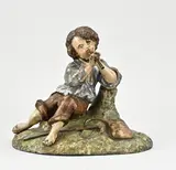 1880 by Antiek Frans compositie metalen gepolychromeerd figuur, sold Jan 2023