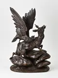 1880 by Groot antiek Schwarzwalder snijwerk figuur van notenhout, Groot antiek Schwarzwalder snijwerk figuur van notenhout, sold Jan 2023