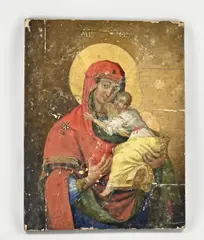 Vroeg 19e eeuws ikoon, 36 x 28 cm.